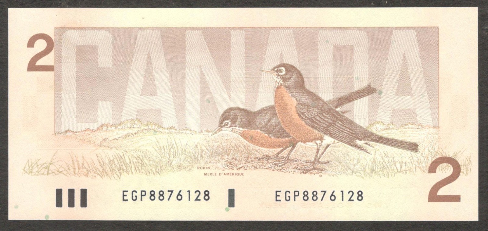 Canada 2 Dollars Queen Elizabeth II Thiessen & Crow P-94b 1986 UNC - Image 2