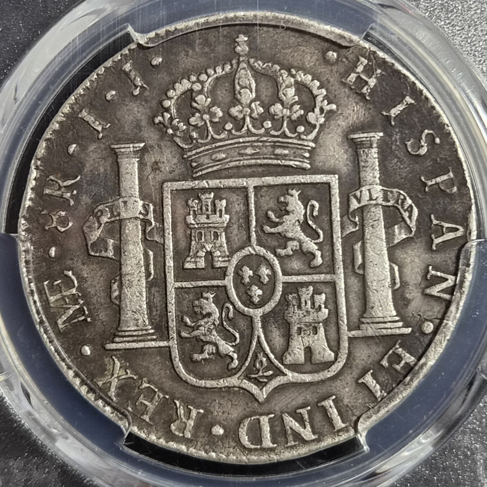Peru Spanish Colonial 8 Reales Carol Carolus IIII 1800 L IJ Lima Mint PCGS VF - Image 4