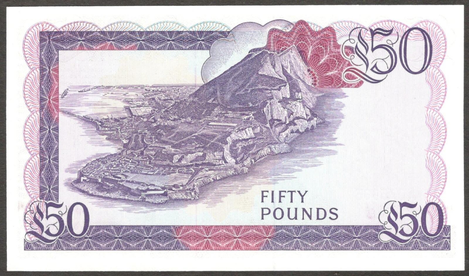 Gibraltar 50 Pounds Queen Elizabeth II P-24 1986 UNC - Image 2