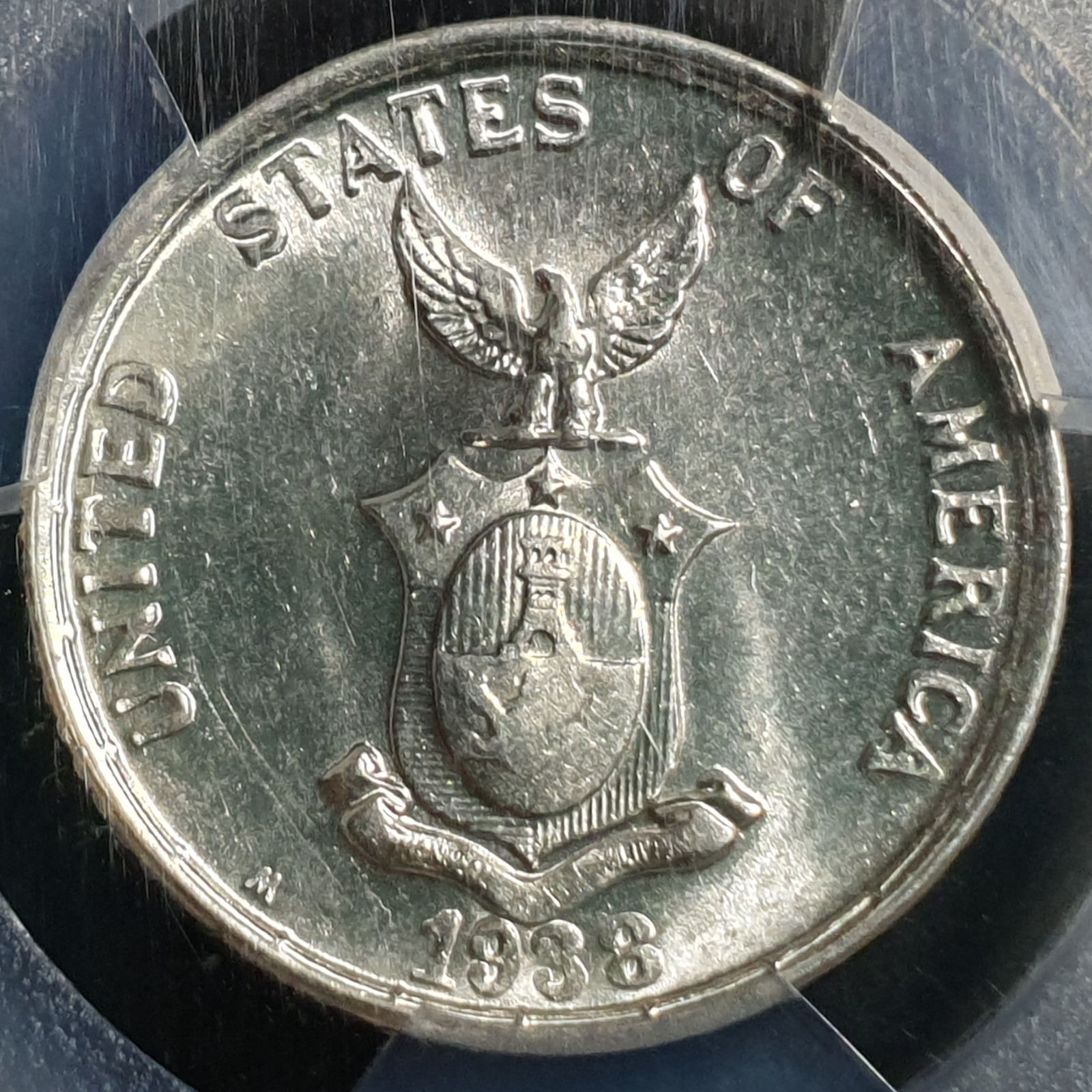 United States USA Philippines 20 Centavos 1938 M PCGS MS 63 - Image 5