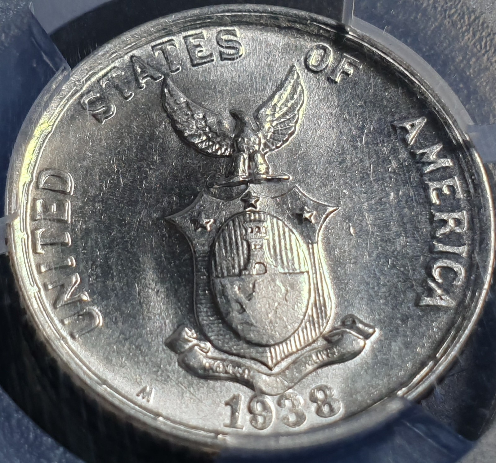 United States USA Philippines 20 Centavos 1938 M PCGS MS 63 - Image 6