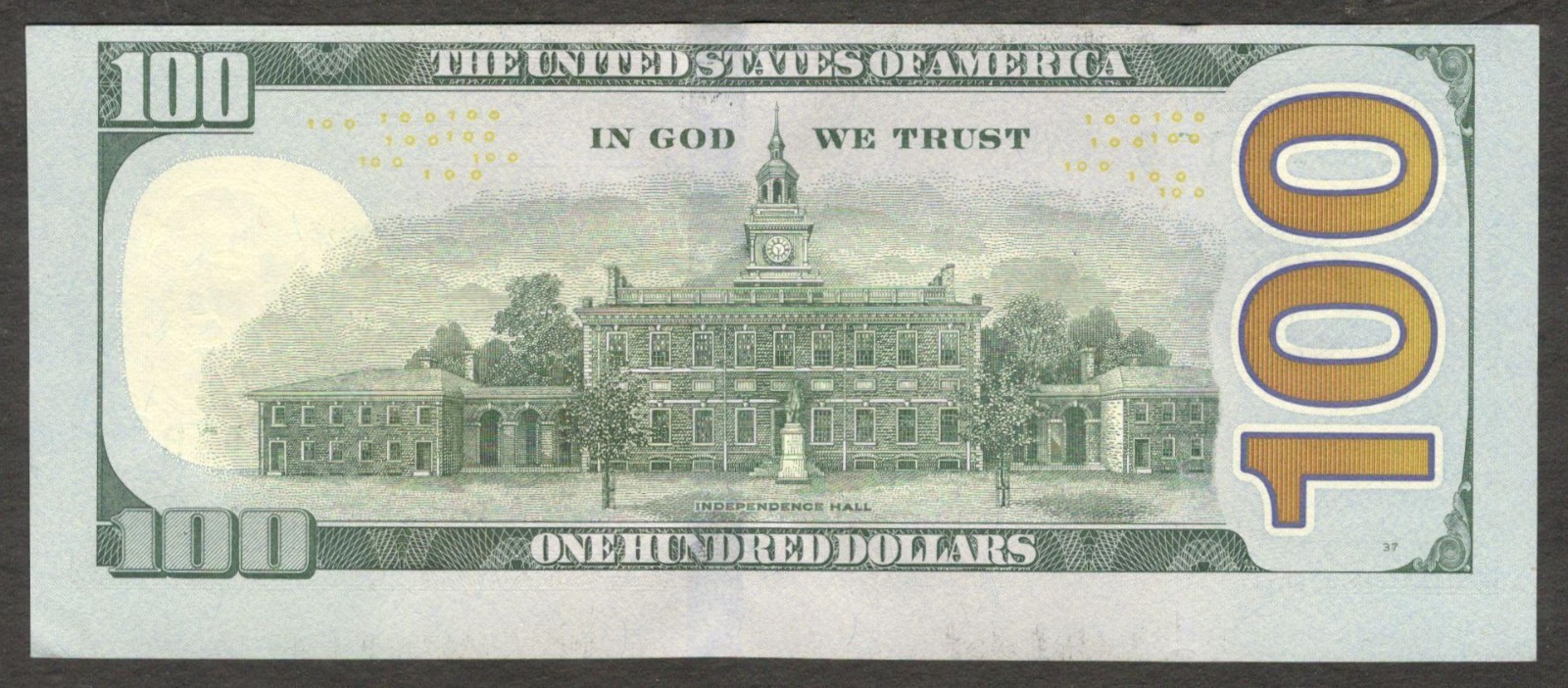 ERROR Extreme Off Center United States $100 100 Dollars 2021 UNC - Image 2