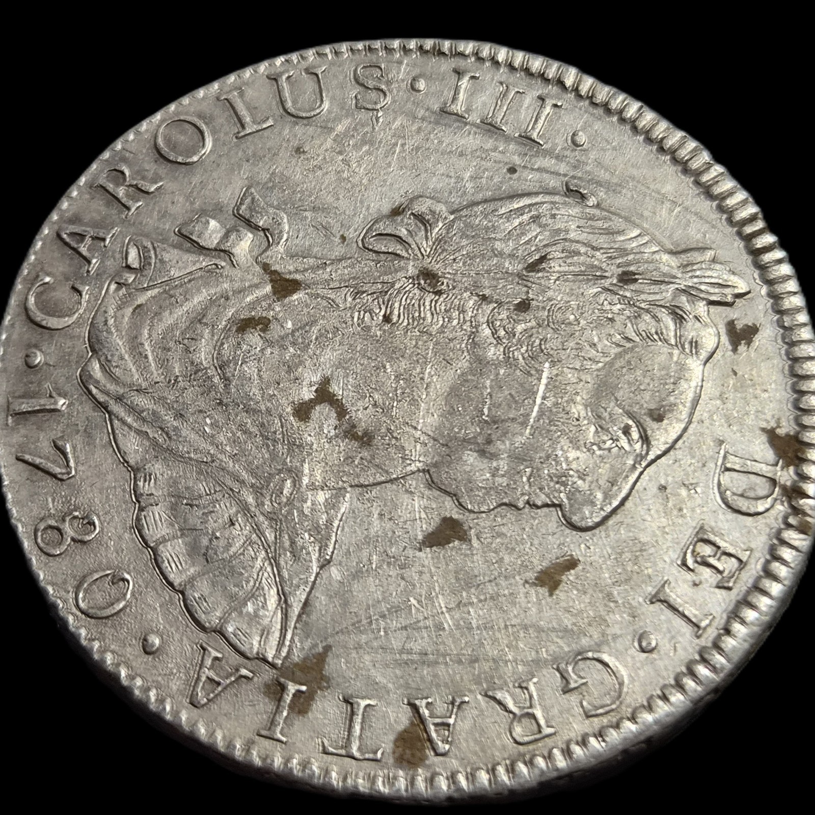 Bolivia Spanish Colonial 8 Reales Carol Carolus III 1780 PTS PR Potosi Mint - Image 3