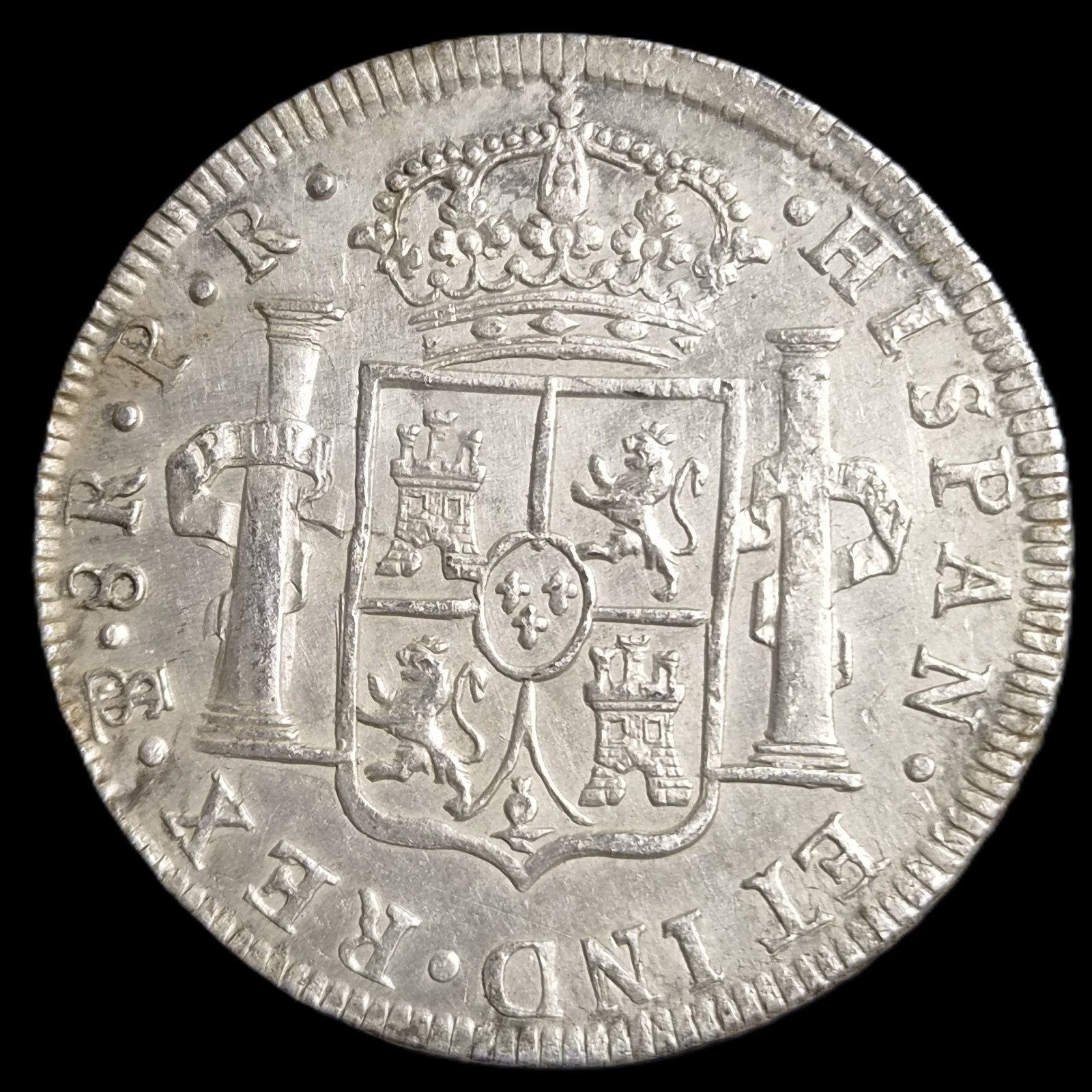 Bolivia Spanish Colonial 8 Reales Carol Carolus III 1779 PTS PR Potosi Mint - Image 2