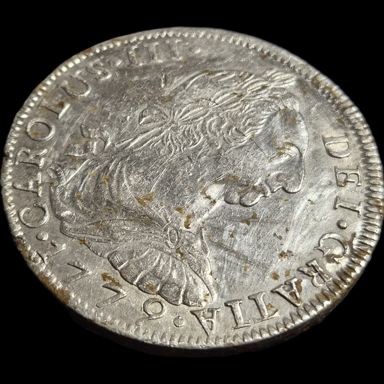 Bolivia Spanish Colonial 8 Reales Carol Carolus III 1779 PTS PR Potosi Mint - Image 3