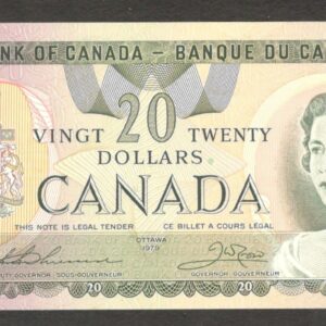 Canada 20 Dollars Queen Elizabeth II Thiessen & Crow P-93c 1979 UNC