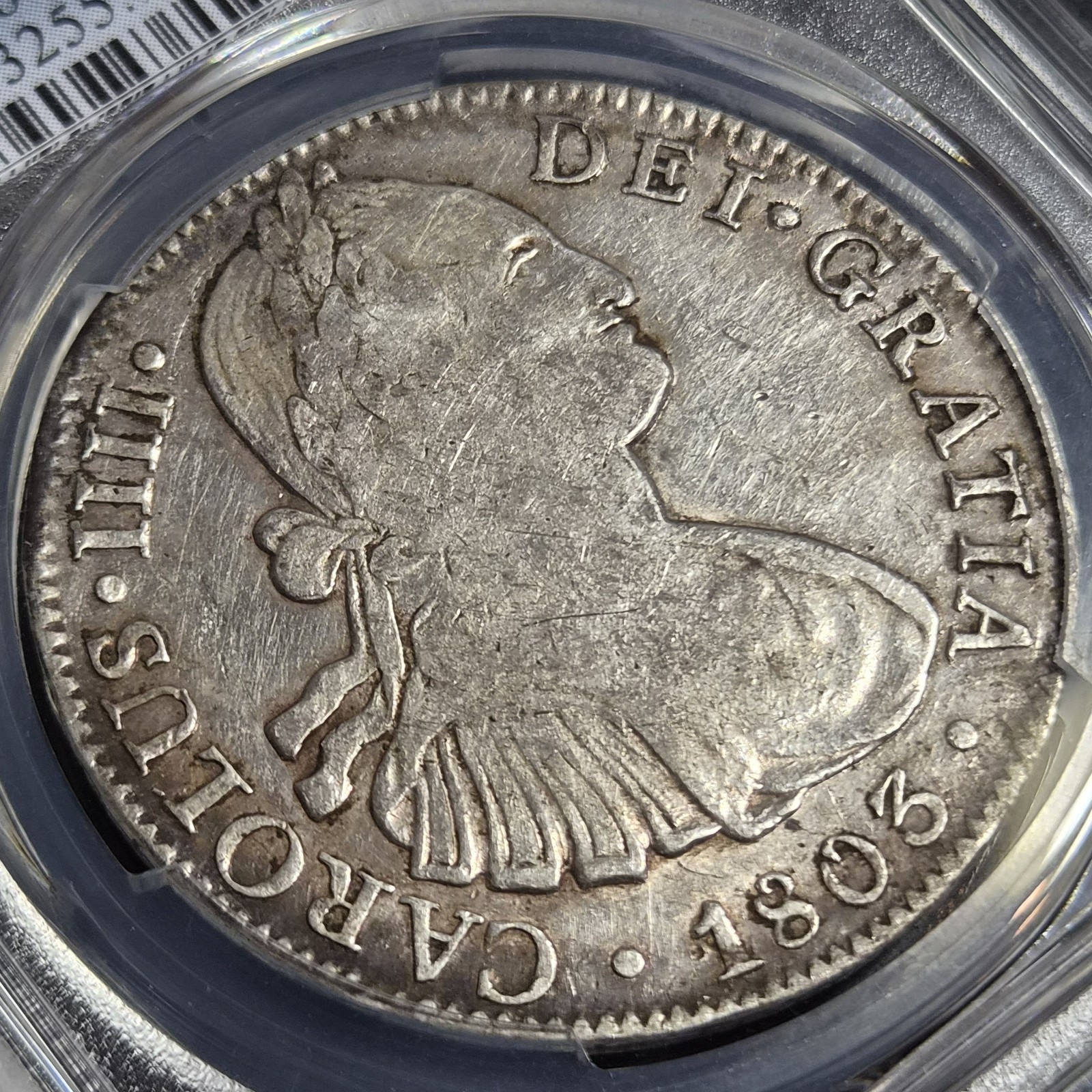 Mexico Spanish Colonial 8 Reales Carol Carolus IIII 1803 Mo FT Mexico City Mint - Image 2