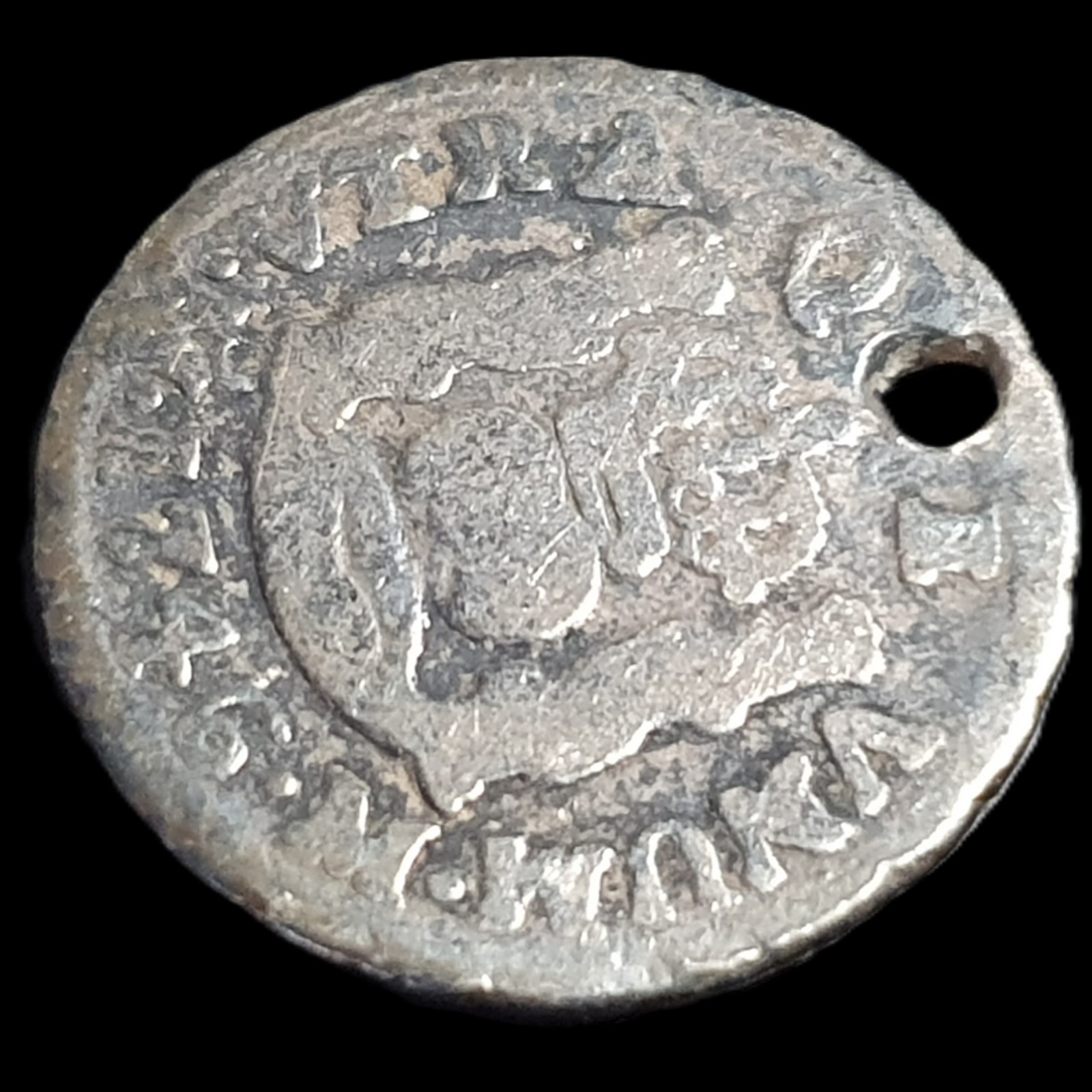 Mexico Spanish Colonial 1/2 Real Two Pillar Philip V 1746 Mo M Mexico City Mint - Image 3