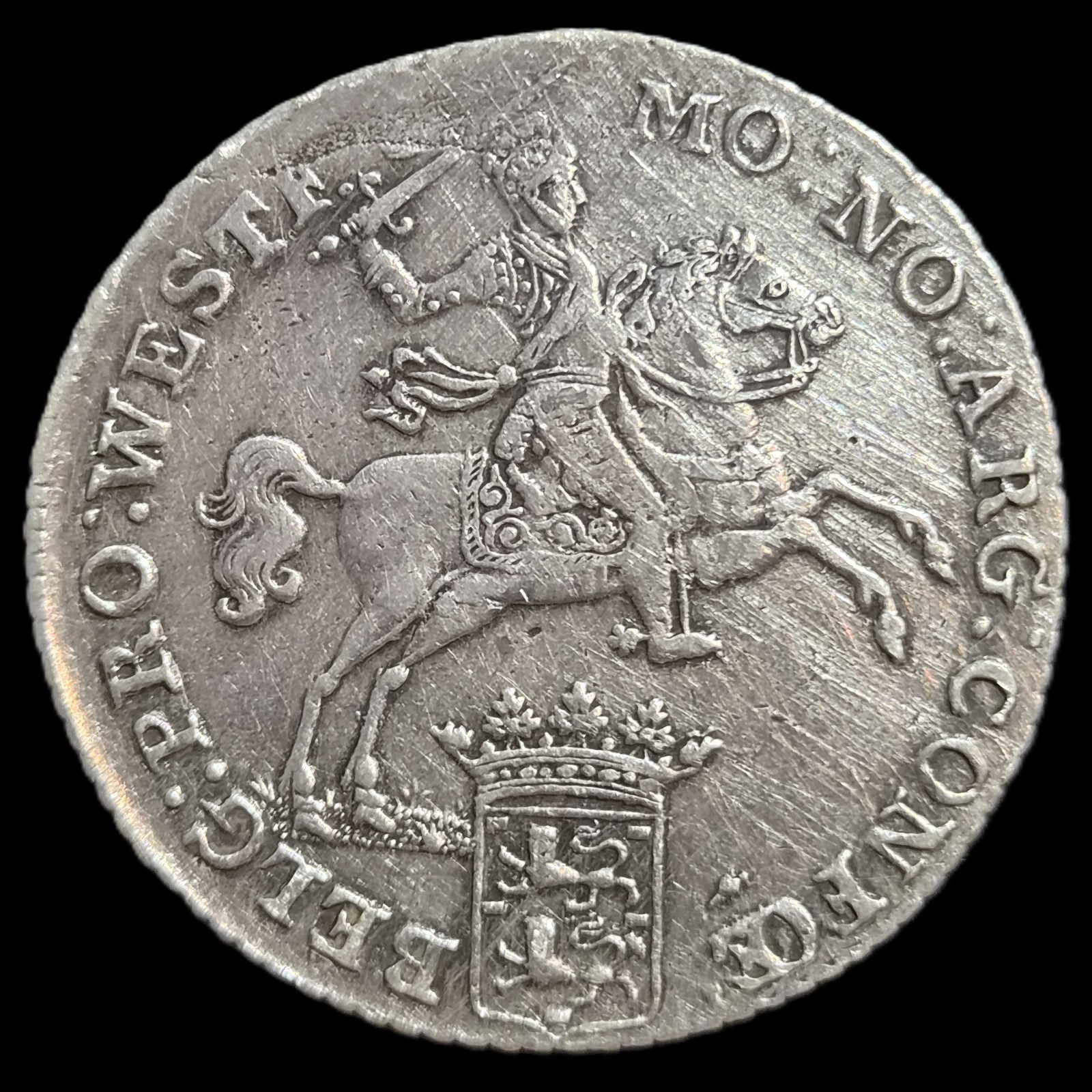 Netherlands West Friesland 1/2 Half Ducaton Silver Horse Rider 1764