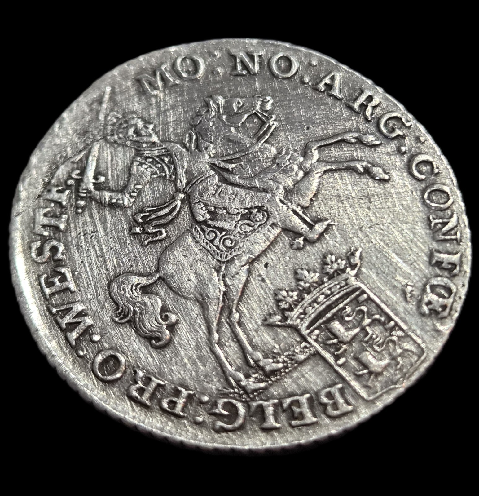 Netherlands West Friesland 1/2 Half Ducaton Silver Horse Rider 1764 - Image 3