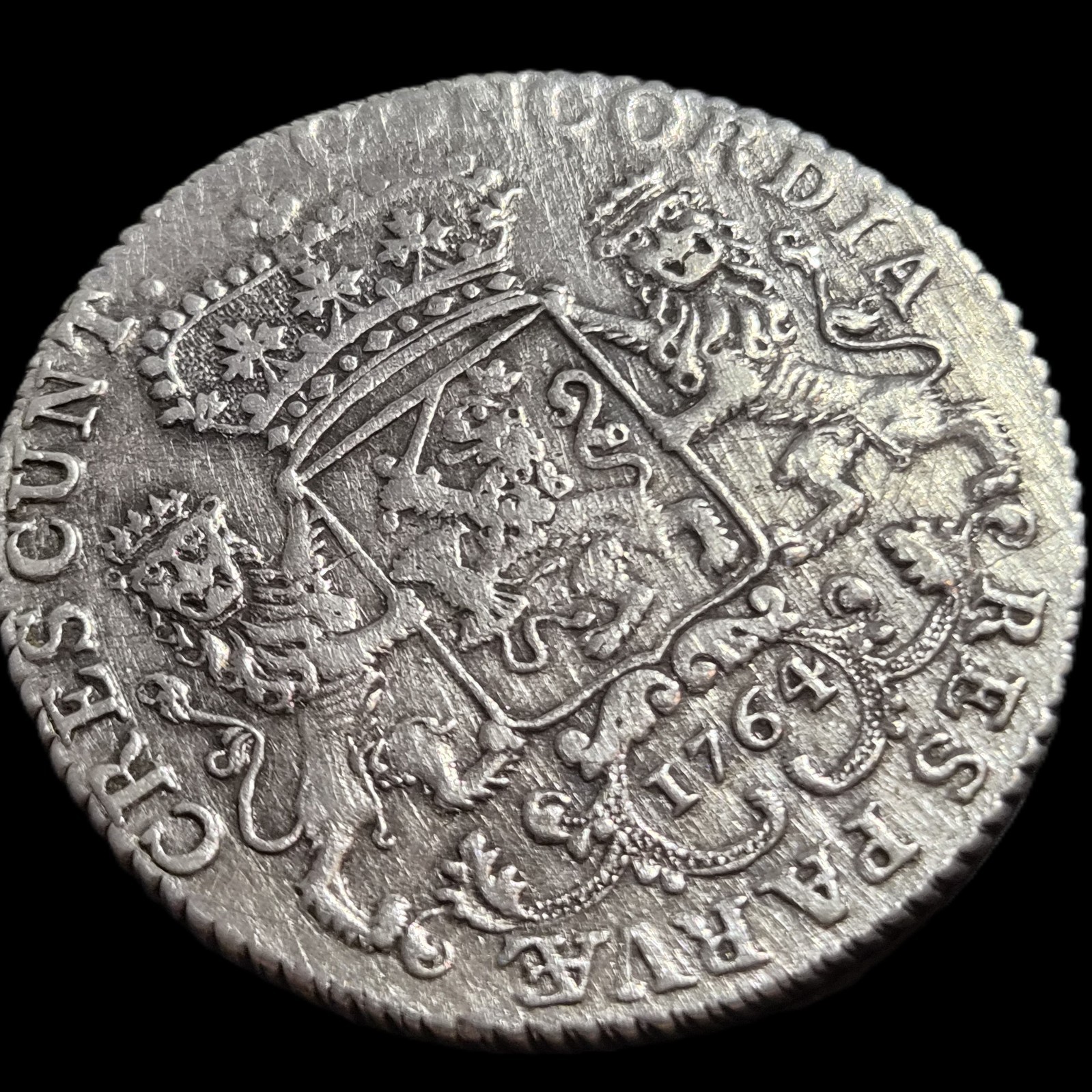 Netherlands West Friesland 1/2 Half Ducaton Silver Horse Rider 1764 - Image 4
