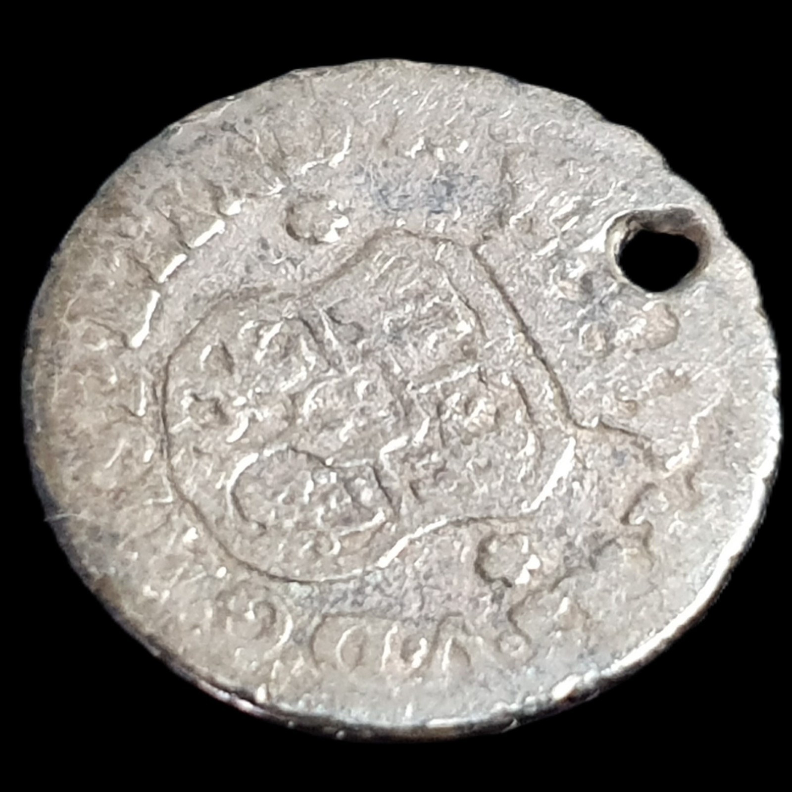Mexico Spanish Colonial 1/2 Real Two Pillar Philip V 1746 Mo M Mexico City Mint - Image 4