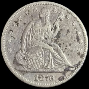 United States Half Dollar Seated Liberty 1876 S FIne