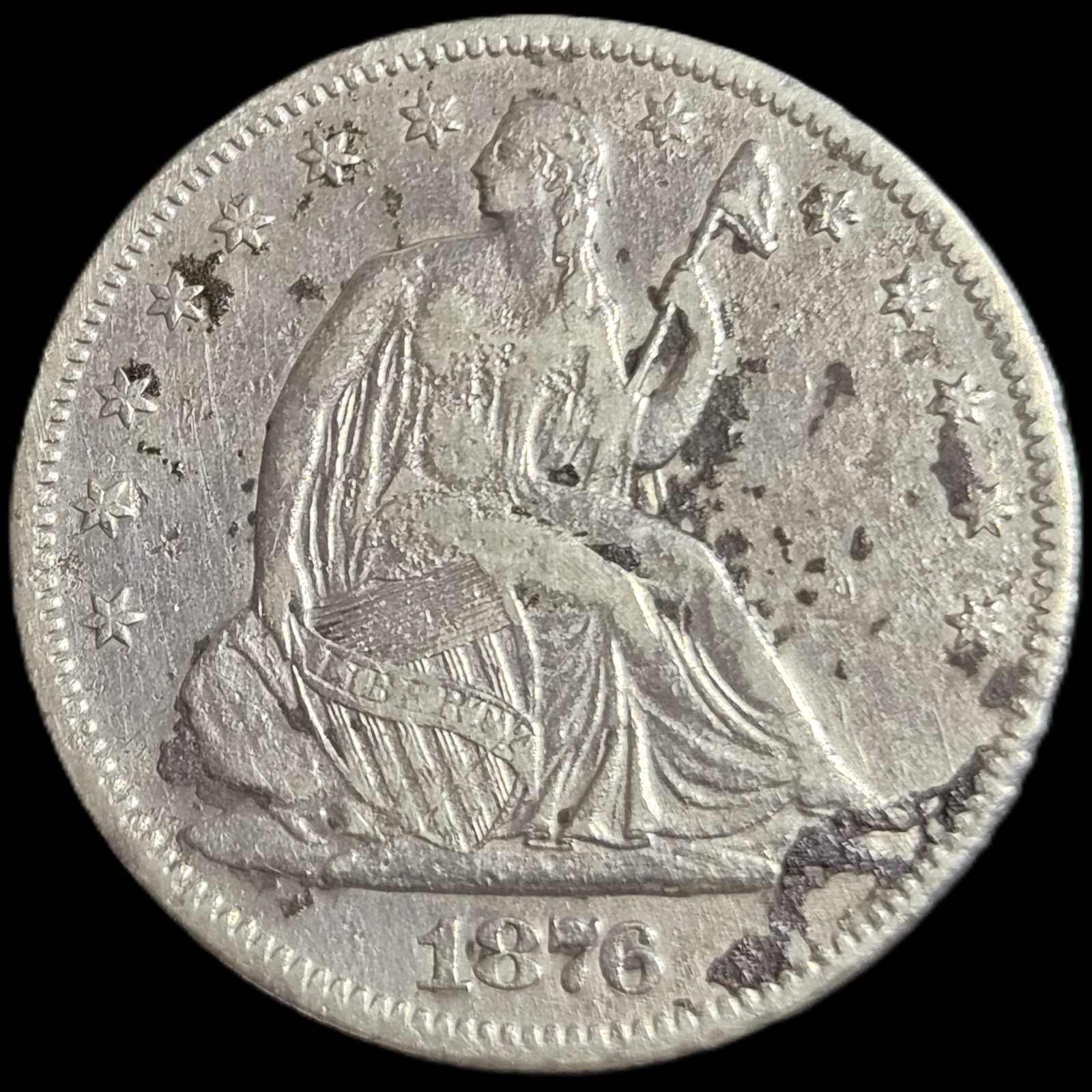 United States Half Dollar Seated Liberty 1876 S FIne