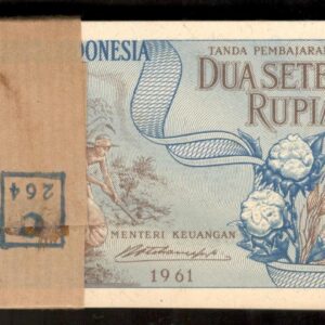 Indonesia Lot 100 Pcs Bundle 2 1/2 2.5 Rupiah Replacement P-79* 1961 UNC