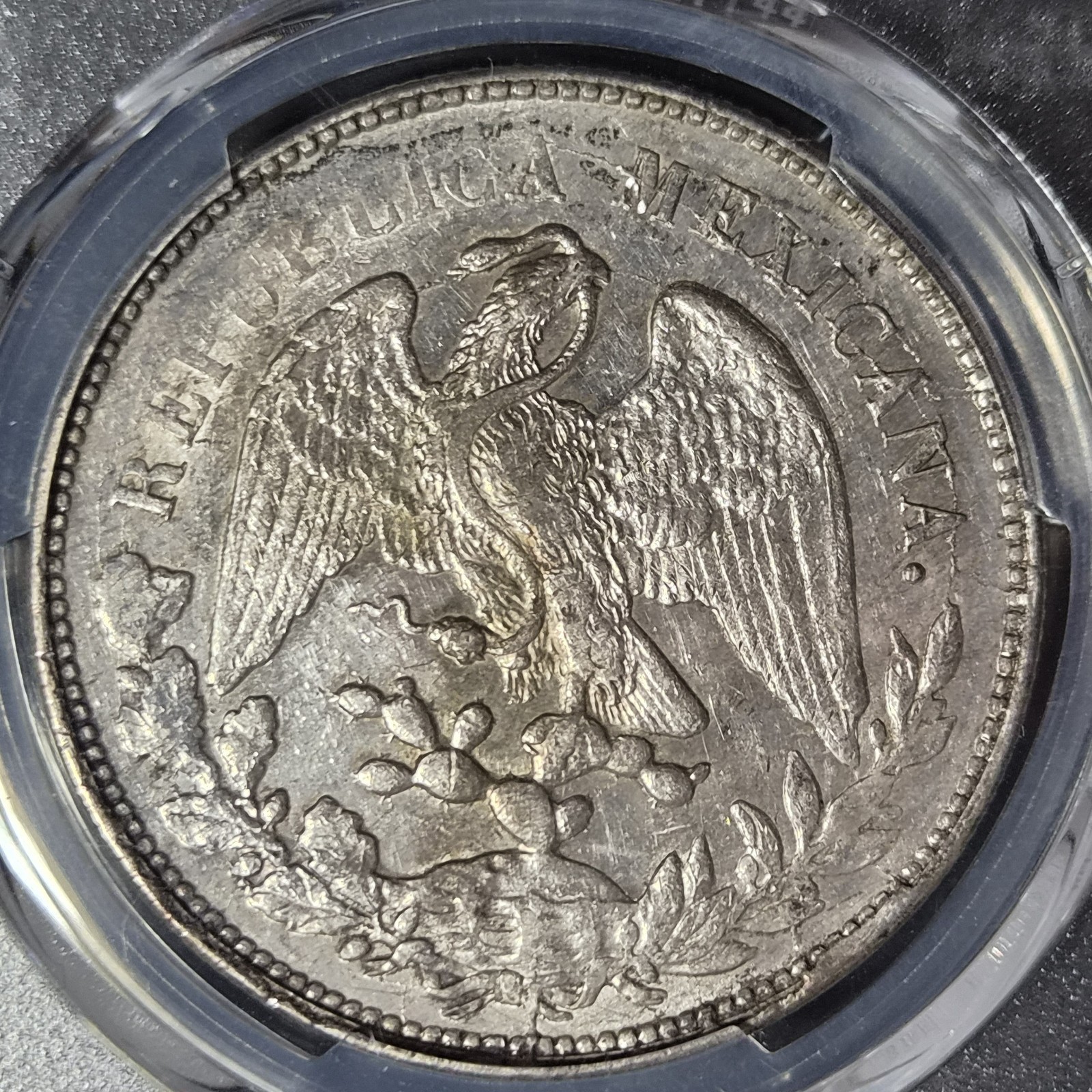 Mexico Second Republic 1 Un Peso 1899 Mo AM Mexico City Mint PCGS AU 55 - Image 5