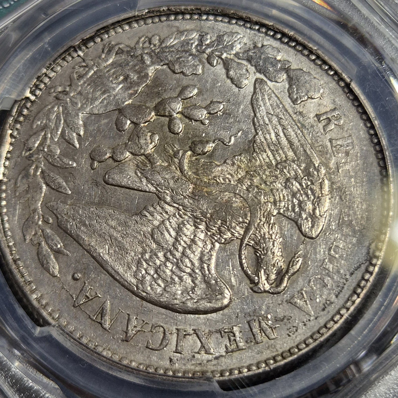 Mexico Second Republic 1 Un Peso 1899 Mo AM Mexico City Mint PCGS AU 55 - Image 6