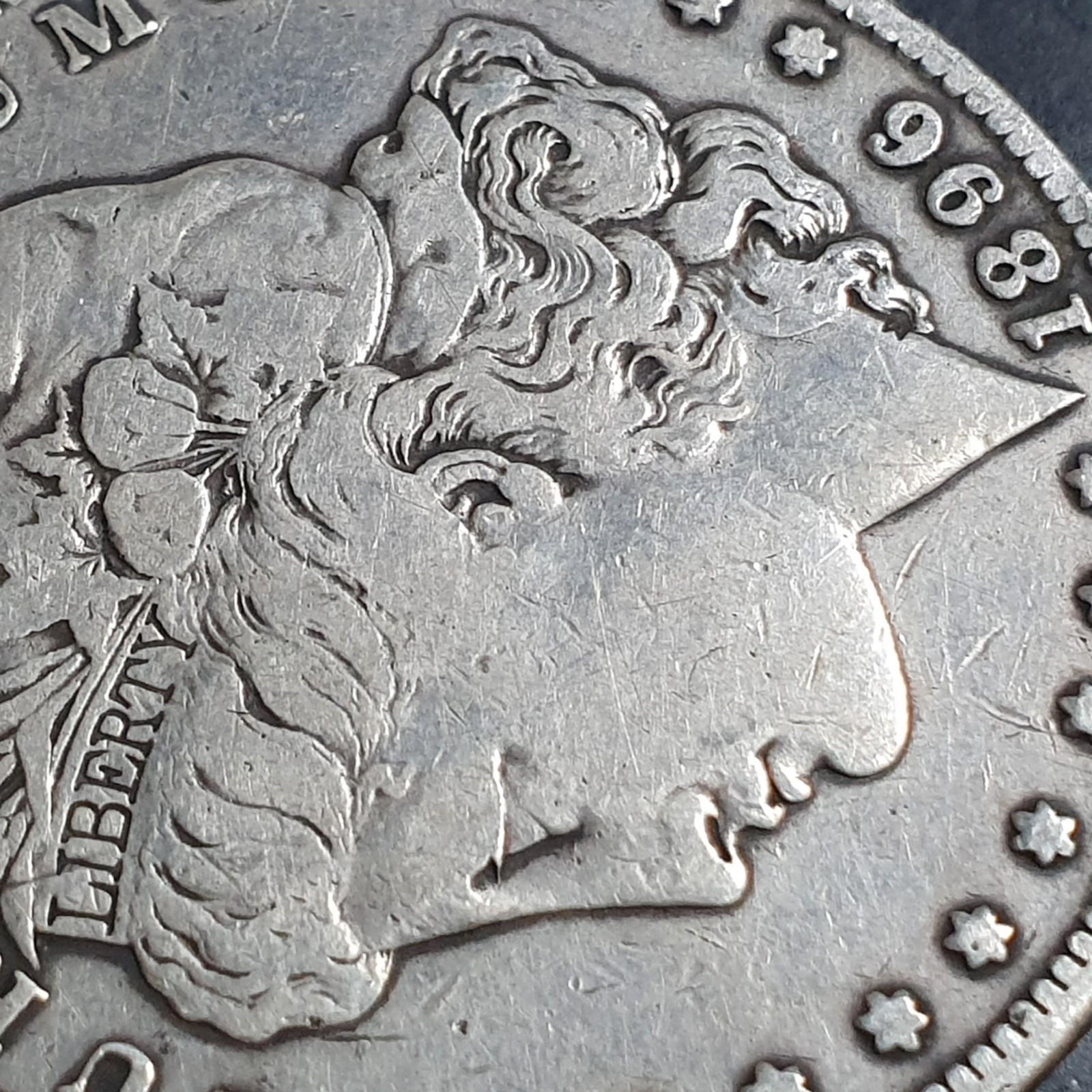 United States Morgan Dollar Silver 1896 S Very Fine - Image 3