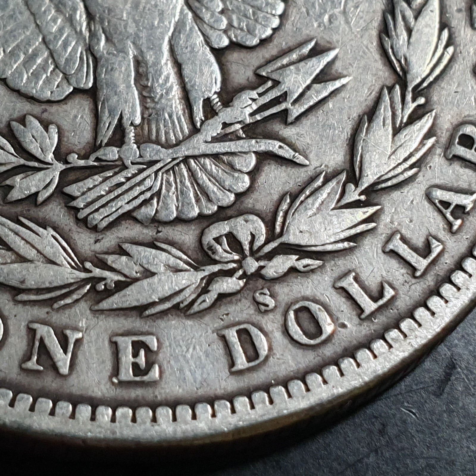 United States Morgan Dollar Silver 1896 S Very Fine - Image 4