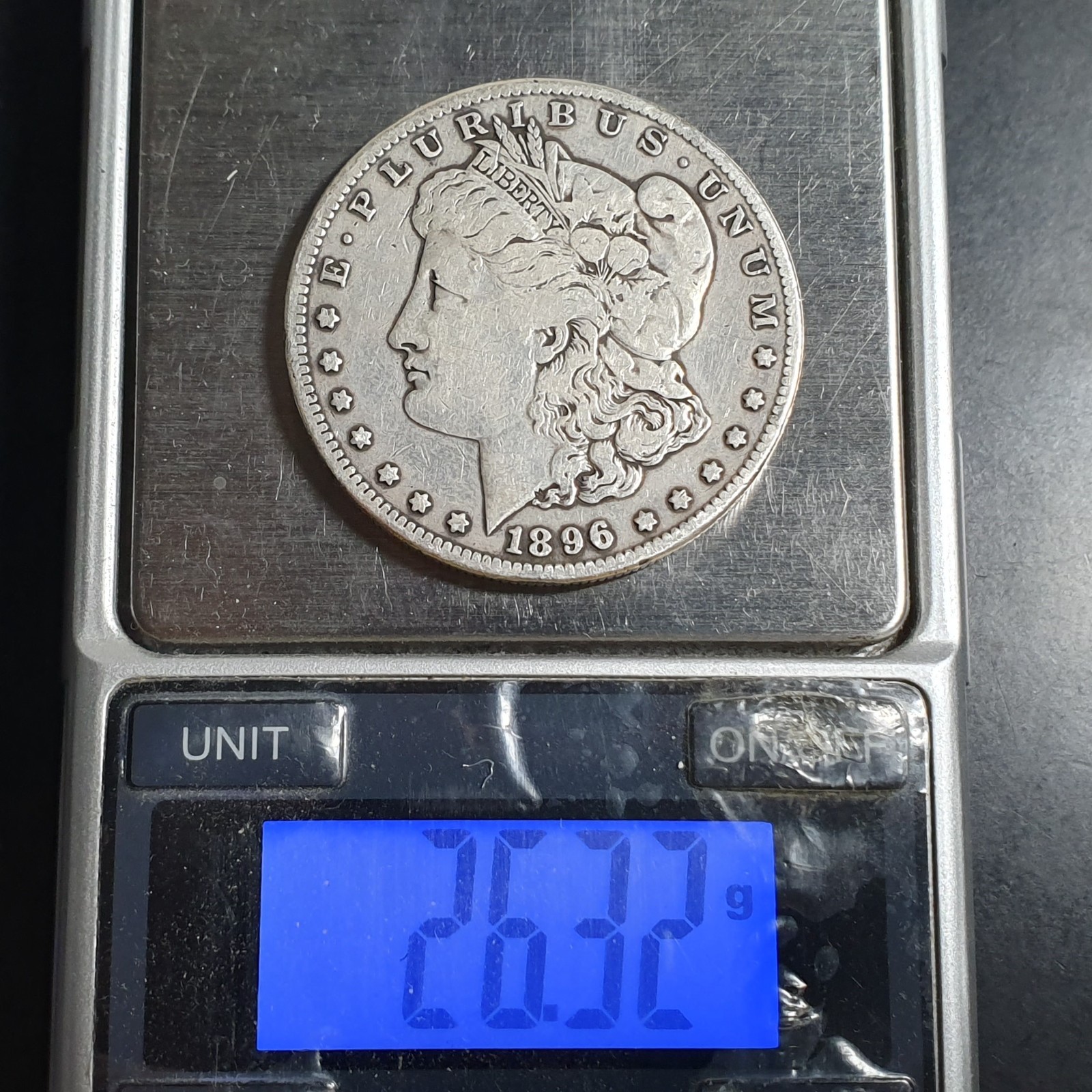 United States Morgan Dollar Silver 1896 S Very Fine - Image 6