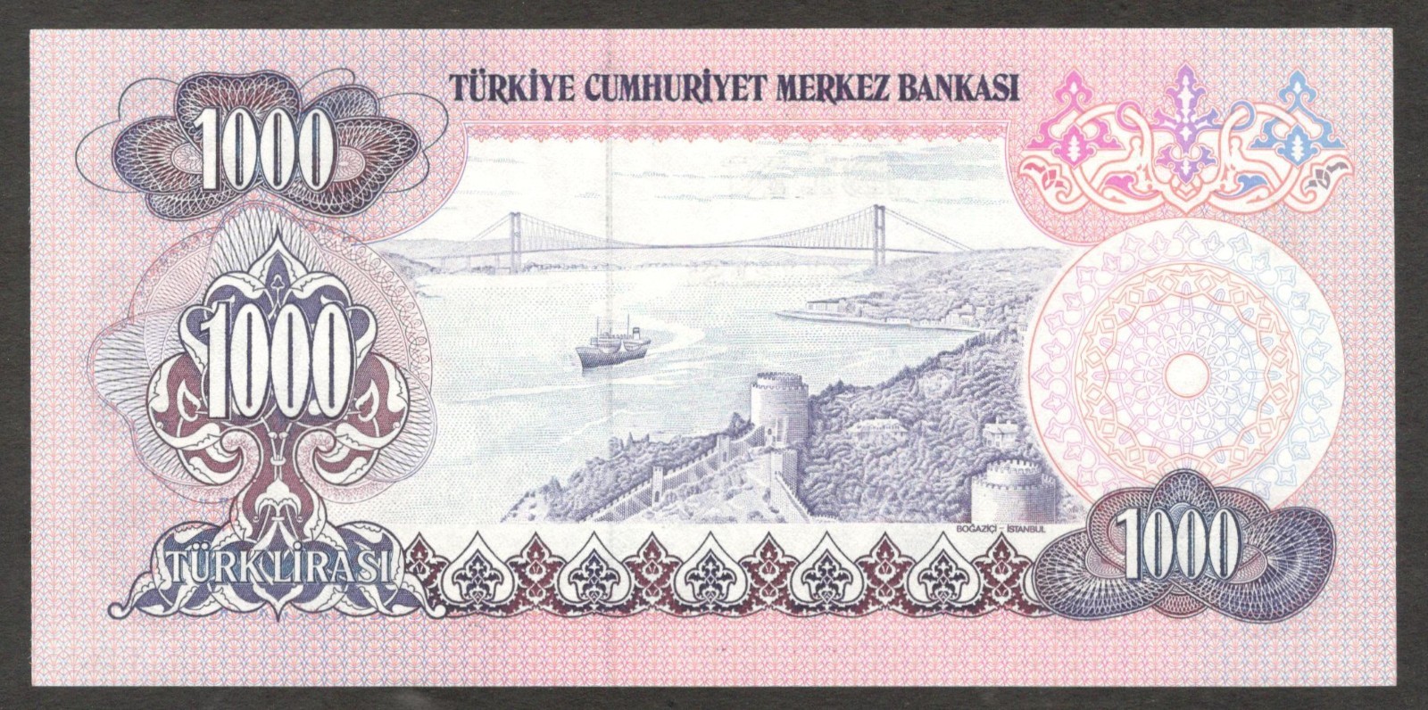 Turkey 1000 1,000 Turk Lira Kemal Ataturk P-191 UNC- - Image 2