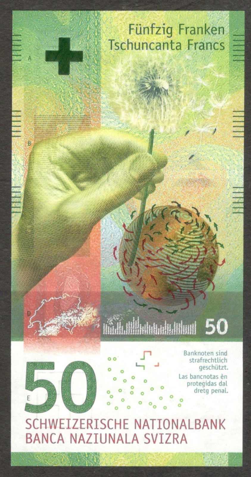 Switzerland Swiss 50 Francs Barbara Janom Steiner & Jordan Hybrid P-77 2020 UNC