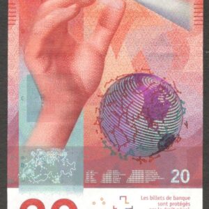 Switzerland Swiss 20 Francs Barbara Janom Steiner & Jordan Hybrid P-76 2021 UNC