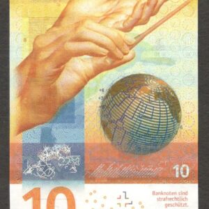 Switzerland Swiss 10 Francs Studer & Jordan Hybrid P-75a 2017 UNC