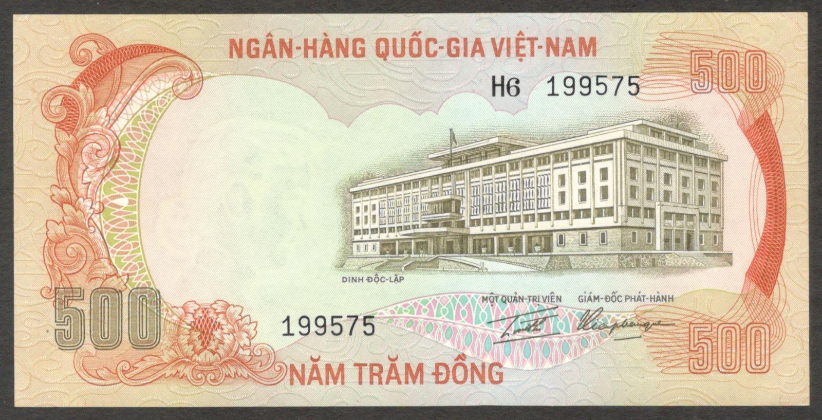 Vietnam South 500 Dong Tiger P-33 1972 UNC