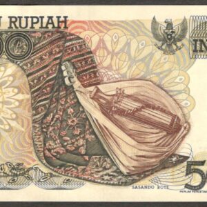 Indonesia 5000 5,000 Rupiah Sasando Lake Kelimutu P-130g 1992 / 1998 UNC