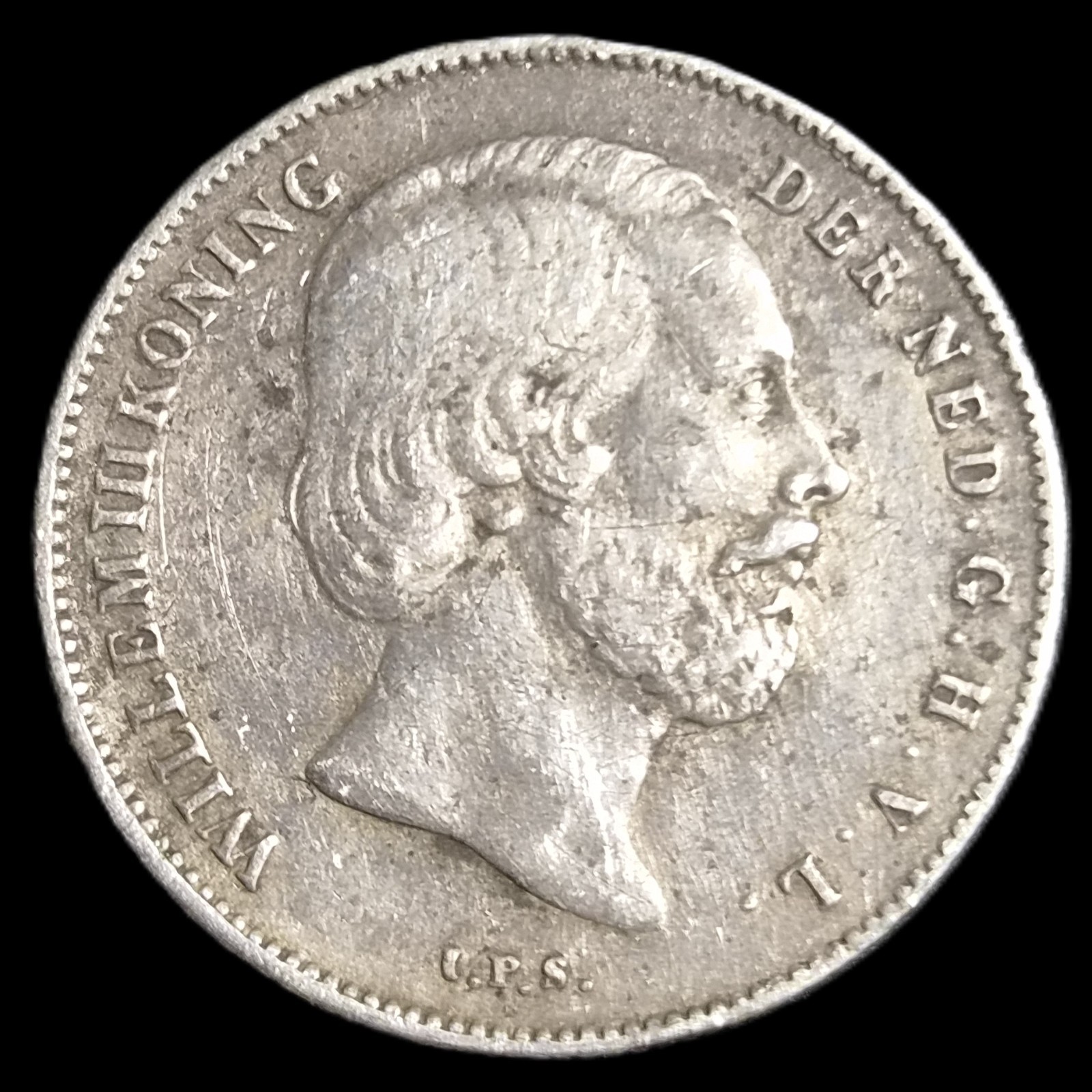 Netherlands 1/2 Gulden Willem William III 1860 VF - Image 2
