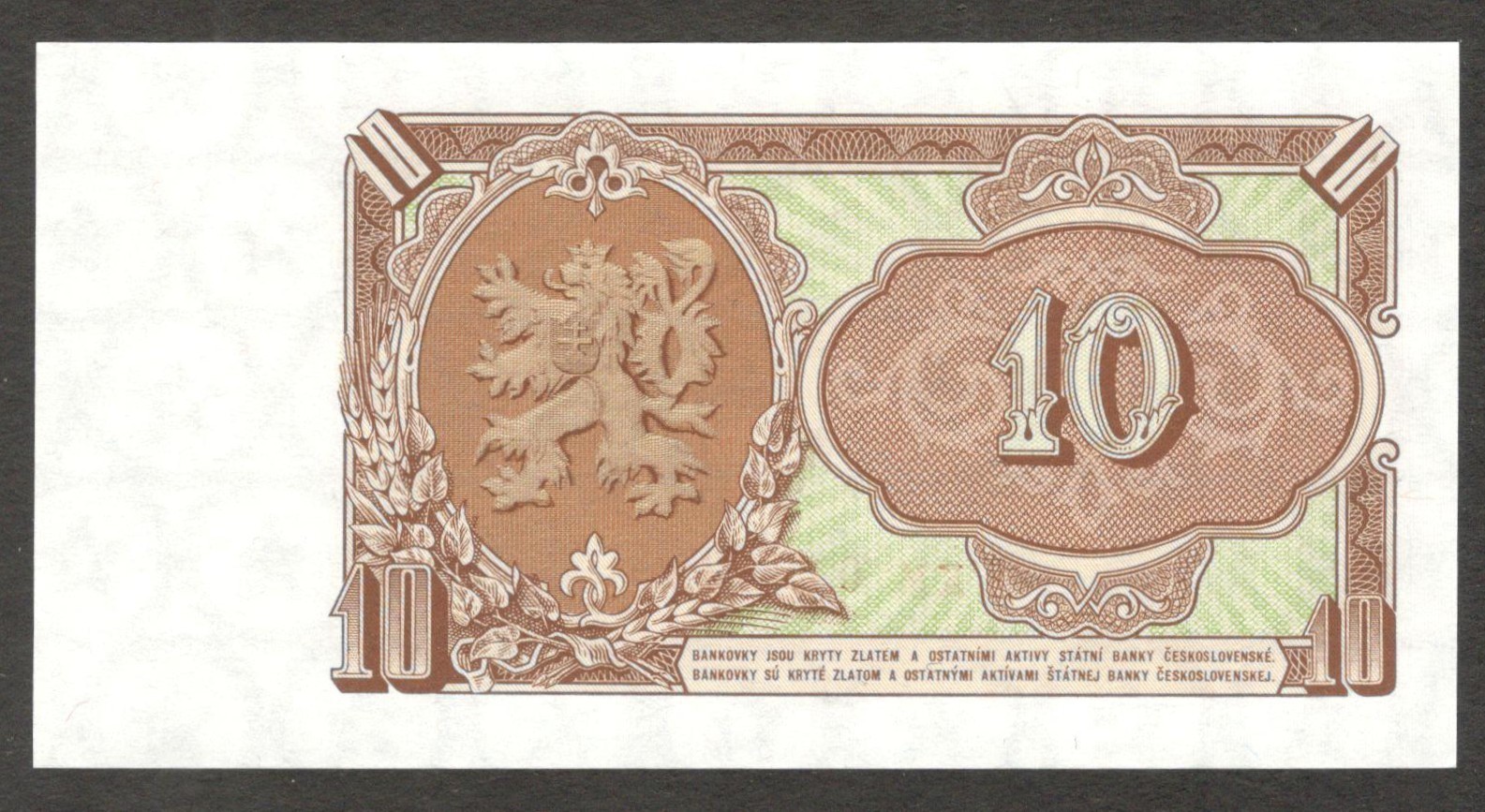 Czechoslovakia 10 Korun Prague Mint P-83b 1953 UNC - Image 2