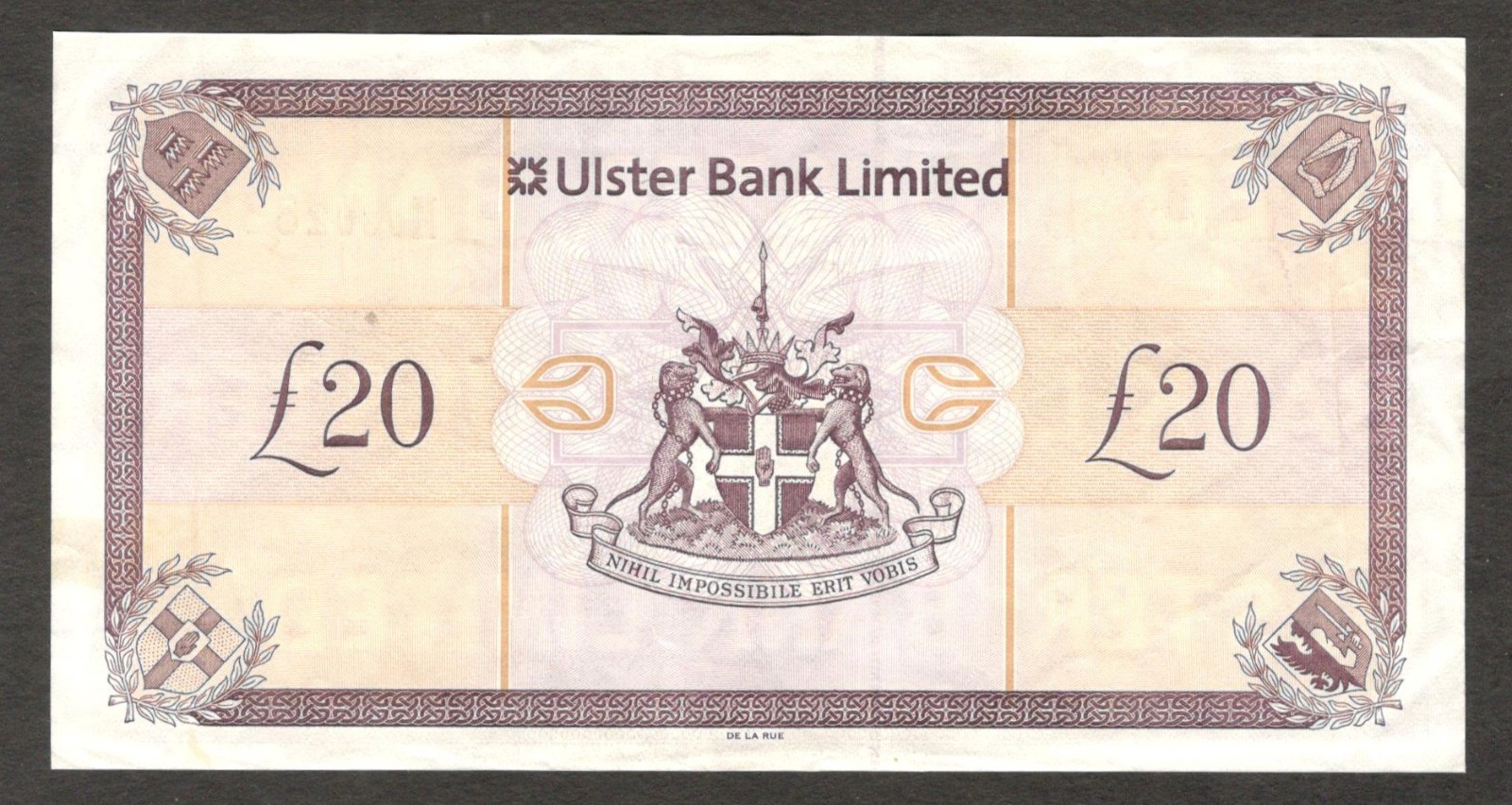 Northern Ireland Ulster Bank 20 Pounds Belfast P-342b 2015 VF Crisp - Image 2