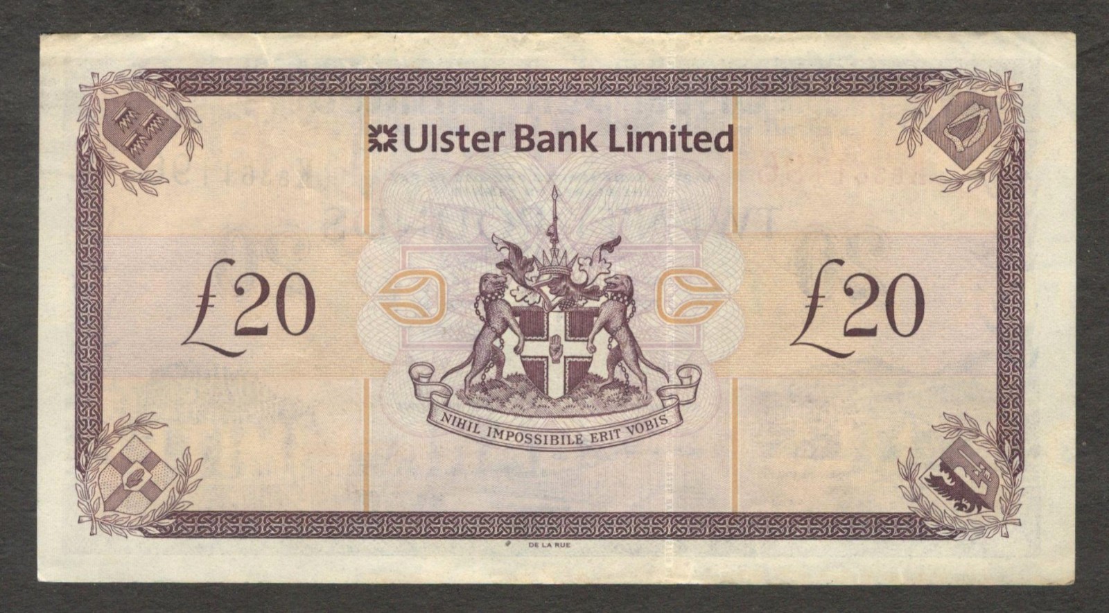 Northern Ireland United Kingdom Ulster Bank 20 Pounds P-342b 2012 VF Crisp - Image 2