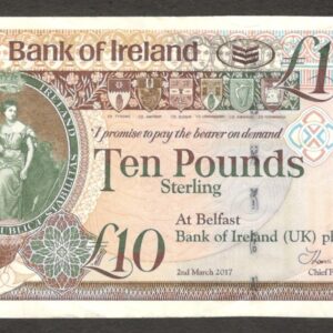 Northern Ireland Bank of Ireland 10 Pounds Old Bushmill Distillery P-87b 2017 XF