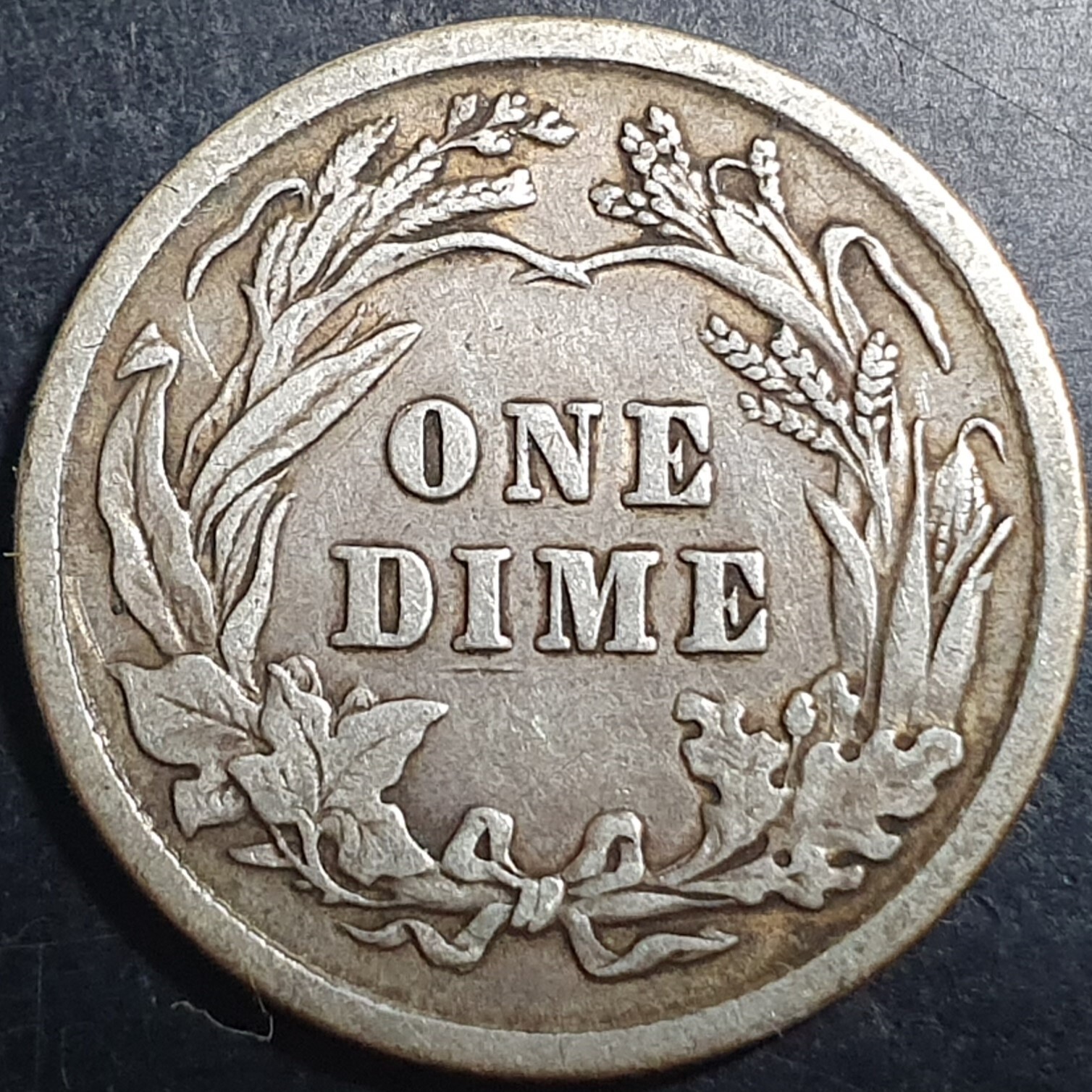 United States Barber Dime 1911 Silver VF - Image 2