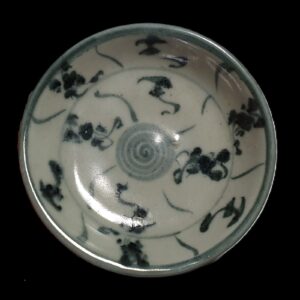 Antique Chinese Qing Dynasty Porcelain Saucer Plate 4" Glazed Floral ca. 1800