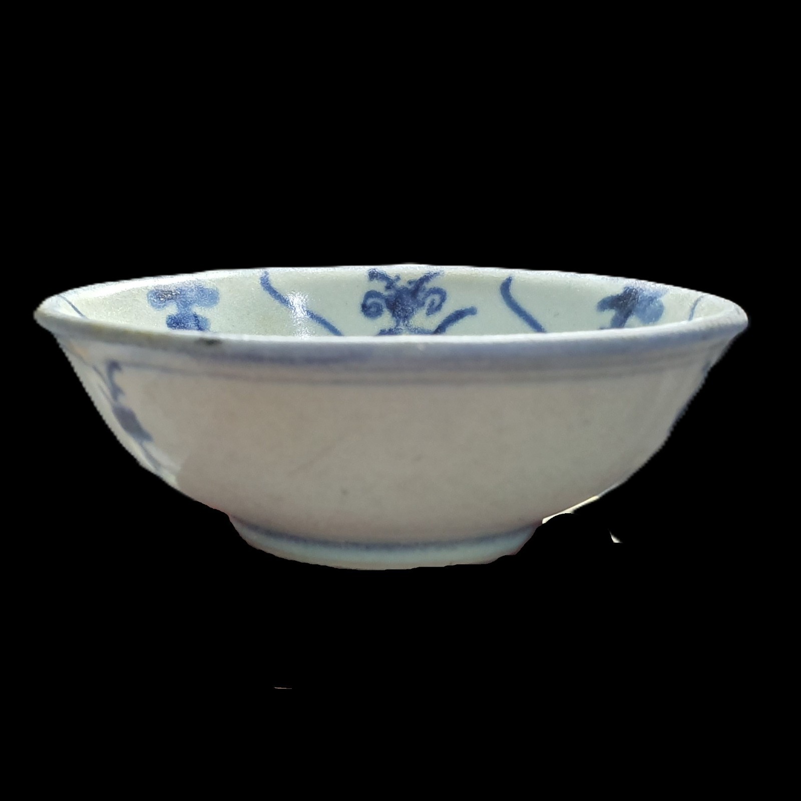 Antique Chinese Ming Dynasty Porcelain Bowl Glazed 3.5" Dharmachakra ca. 1500 - Image 2