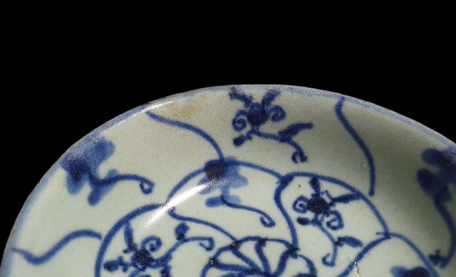 Antique Chinese Ming Dynasty Porcelain Bowl Glazed 3.5" Dharmachakra ca. 1500 - Image 5