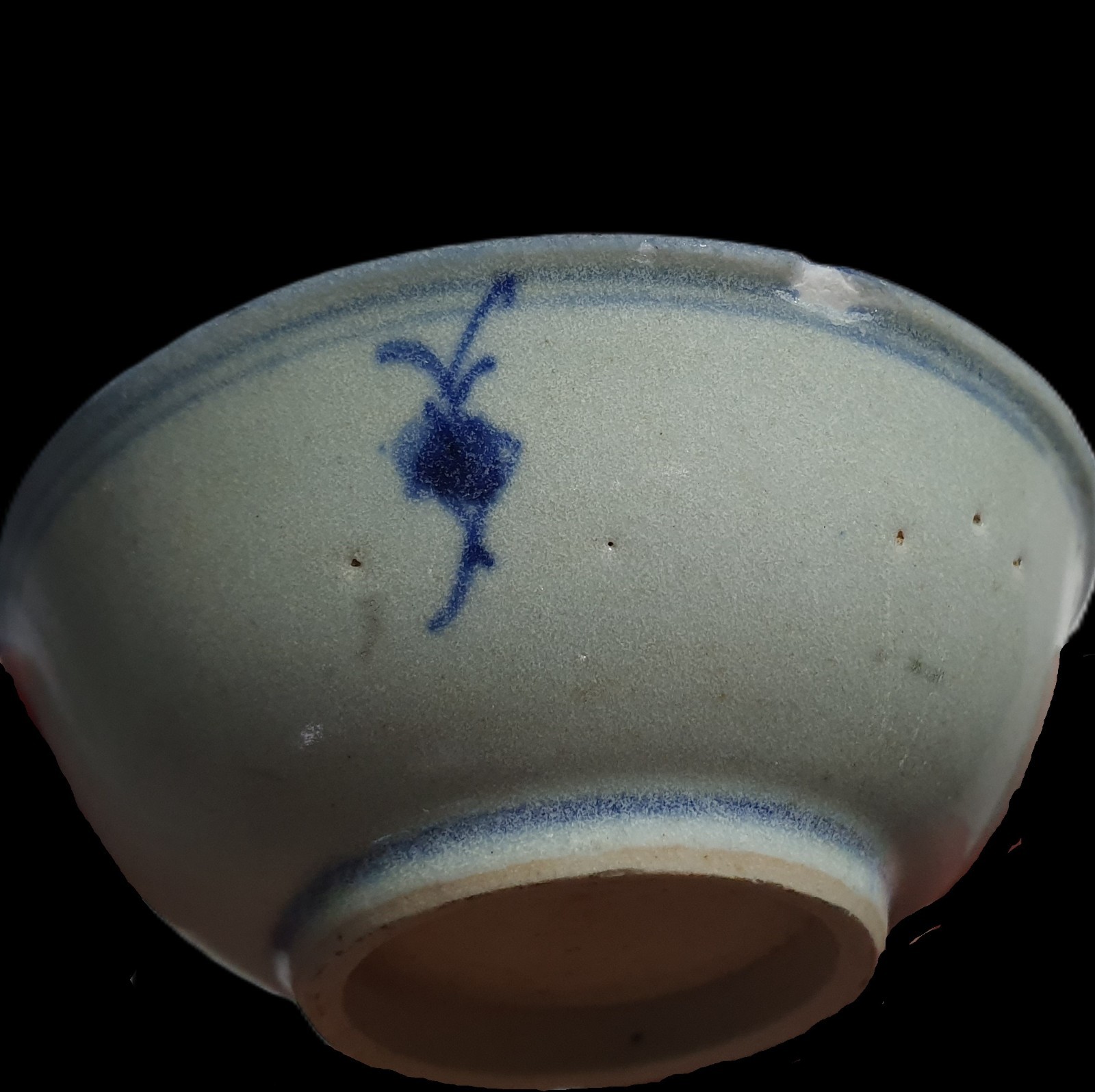 Antique Chinese Ming Dynasty Porcelain Bowl Glazed 3.5" Dharmachakra ca. 1500 - Image 7