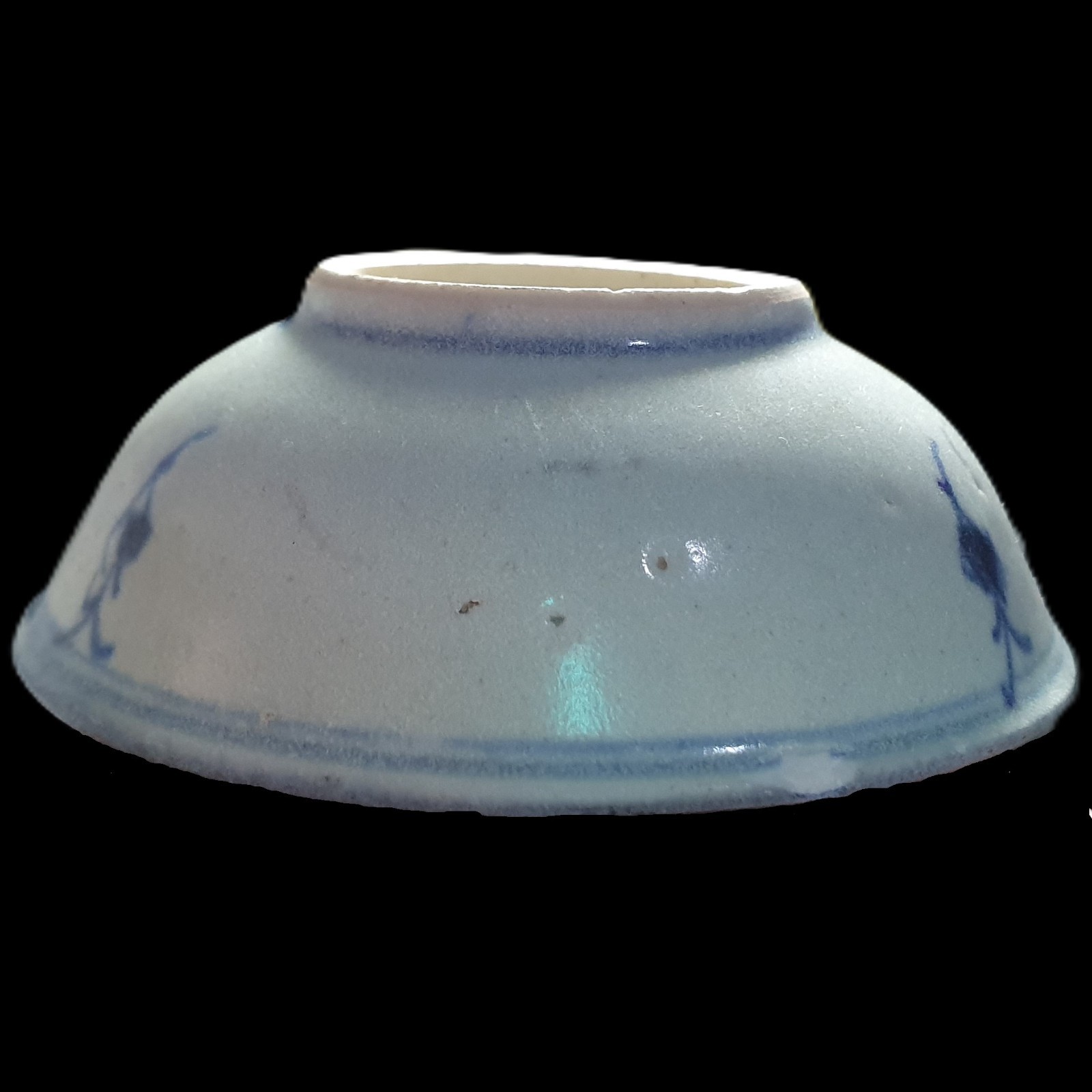 Antique Chinese Ming Dynasty Porcelain Bowl Glazed 3.5" Dharmachakra ca. 1500 - Image 8