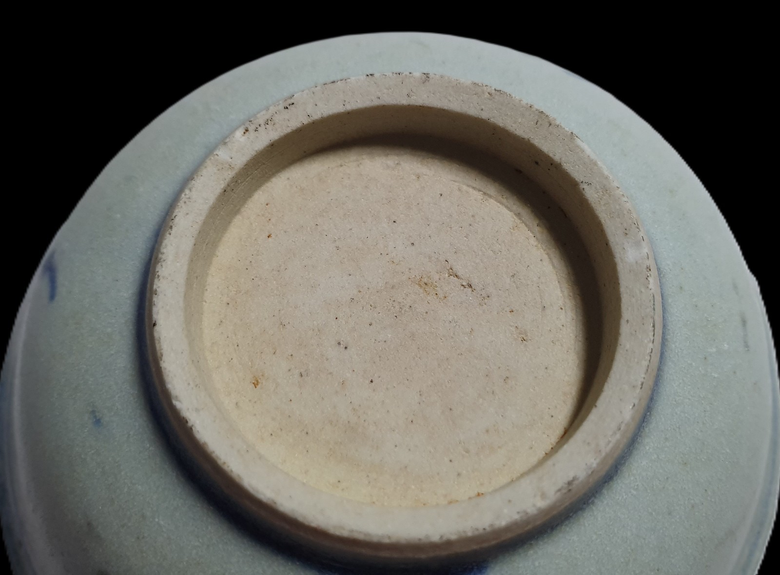 Antique Chinese Ming Dynasty Porcelain Bowl Glazed 3.5" Dharmachakra ca. 1500 - Image 9