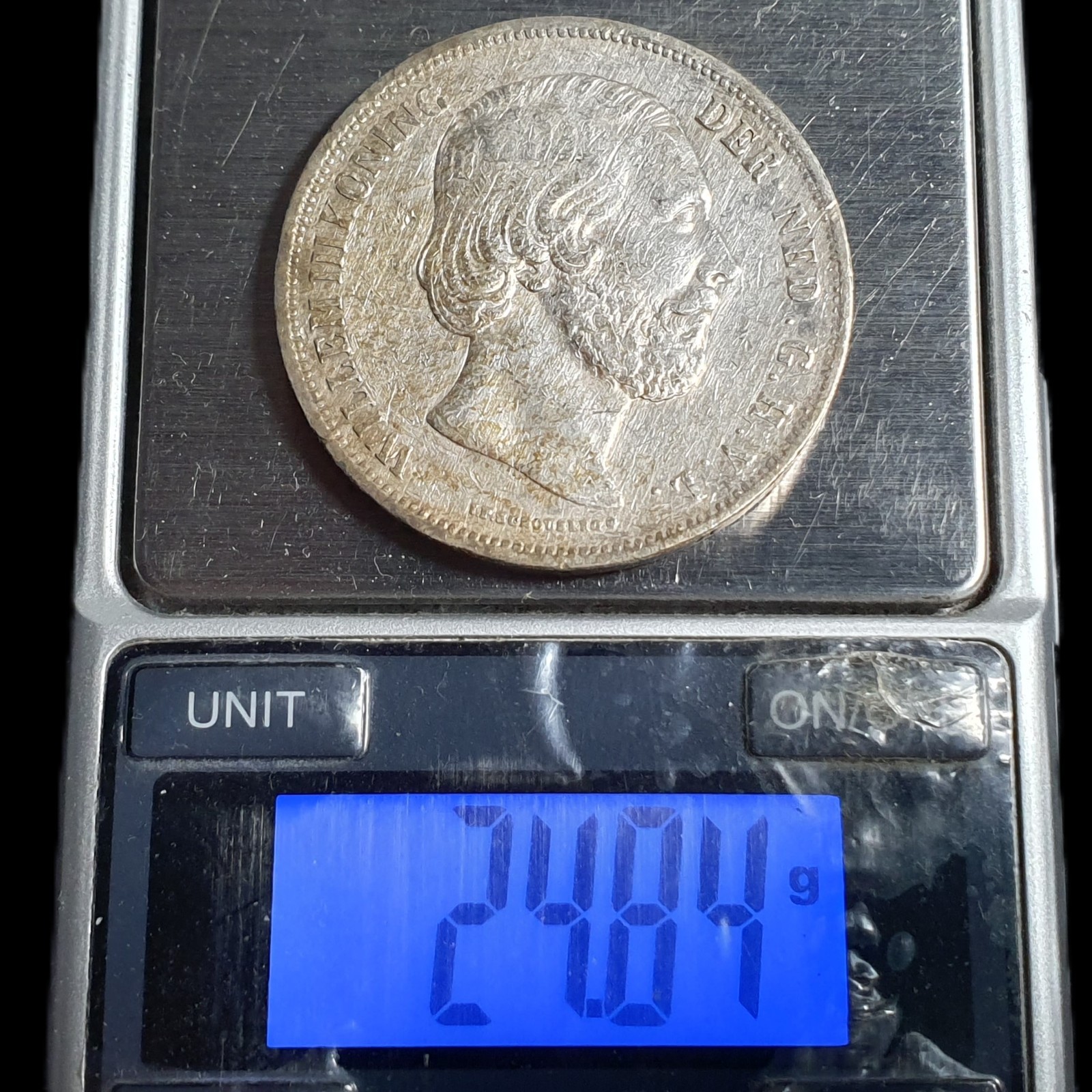 Netherlands 2 1/2 2.5 Gulden Willem William III 1852 VF Sharp Detail - Image 6