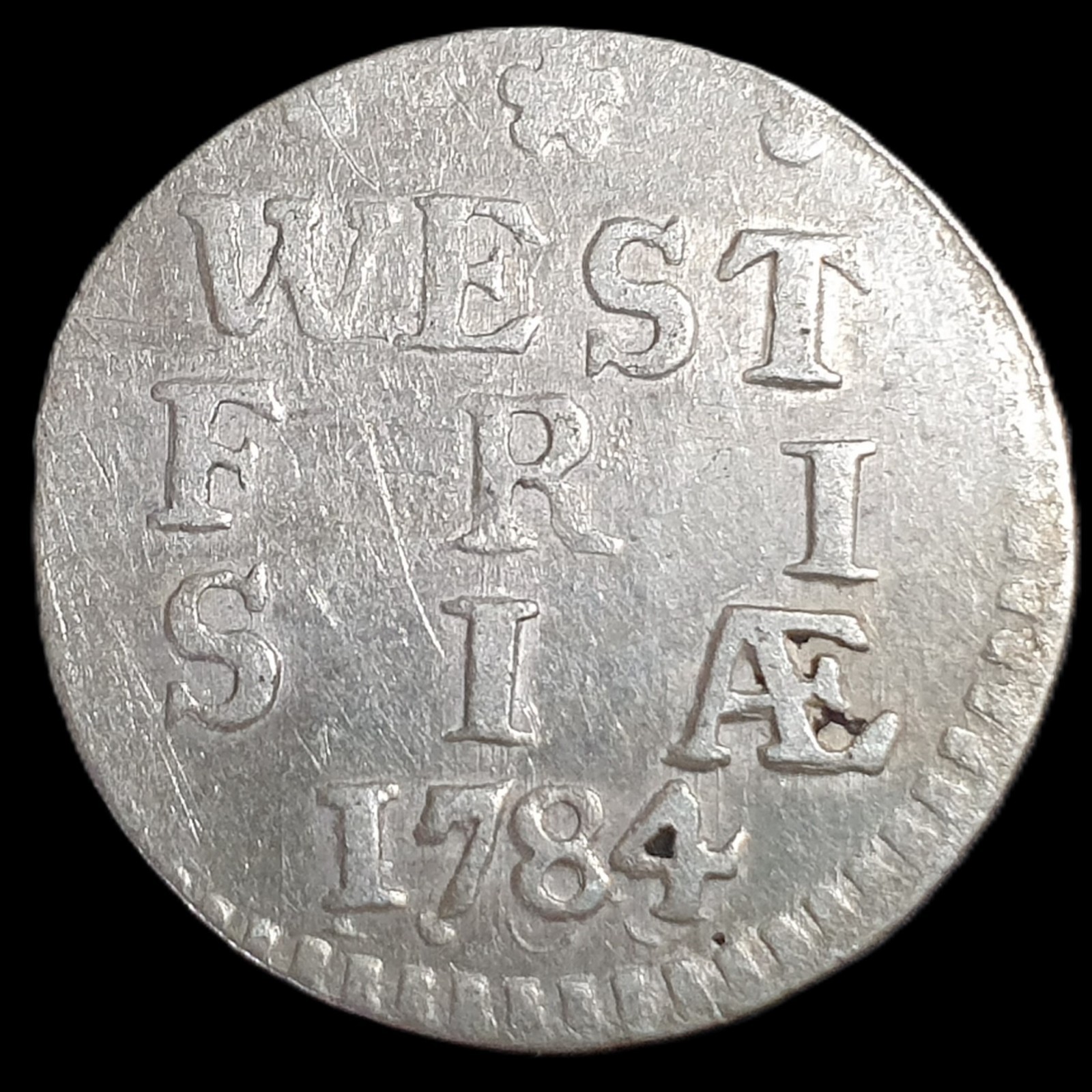 Provincial Dutch Netherlands West Freisland 2 Stuiver 1784 / 1783 Overstruck VF