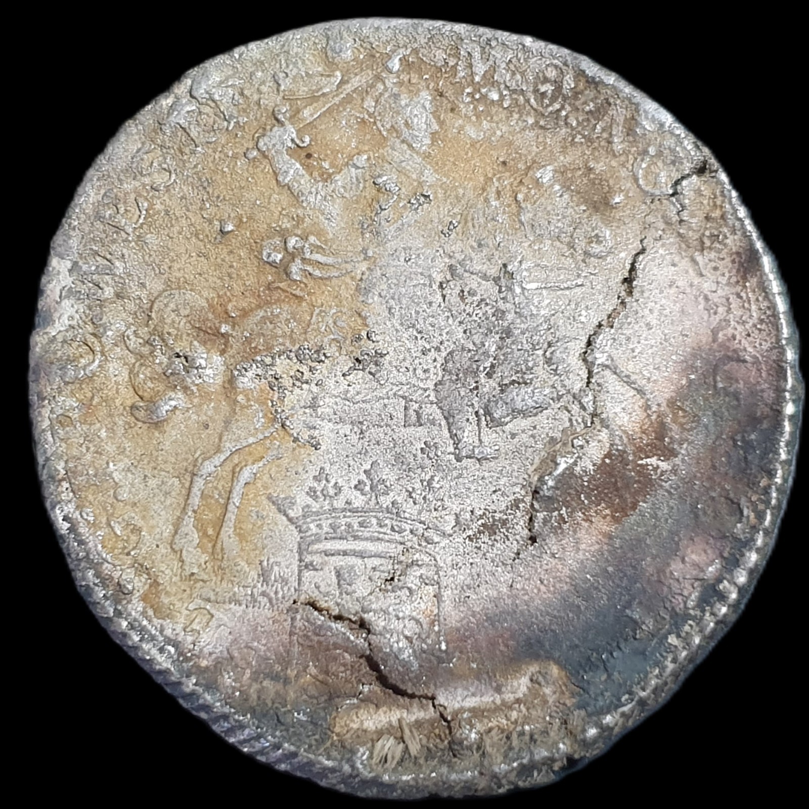 Netherlands West Friesland 1/2 Half Ducaton Silver Horse Rider 1767 Shipwreck