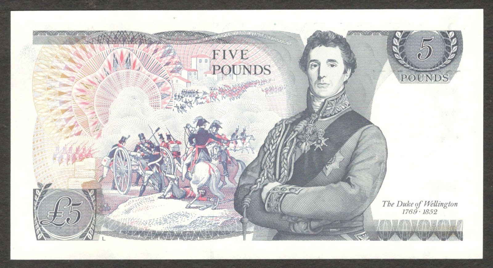 Great Britain England 5 Pounds GM Gill P-378f 1988 - 1991 aUNC - Image 2