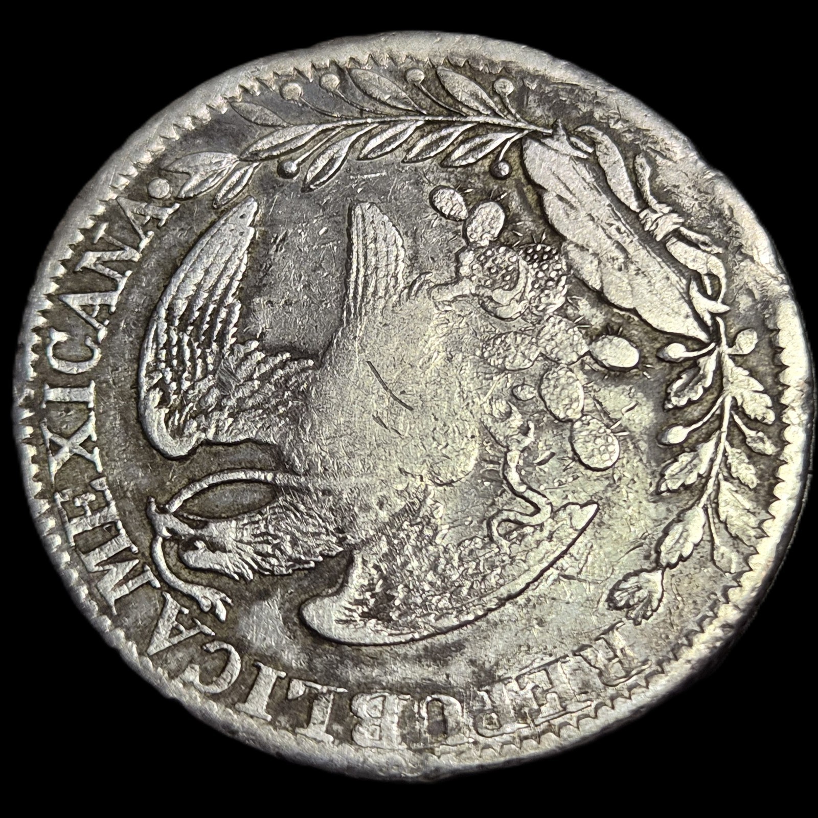 Mexico First Republic 8 Reales 1835 Zs OM Zacatecas Mint Fine - Image 4