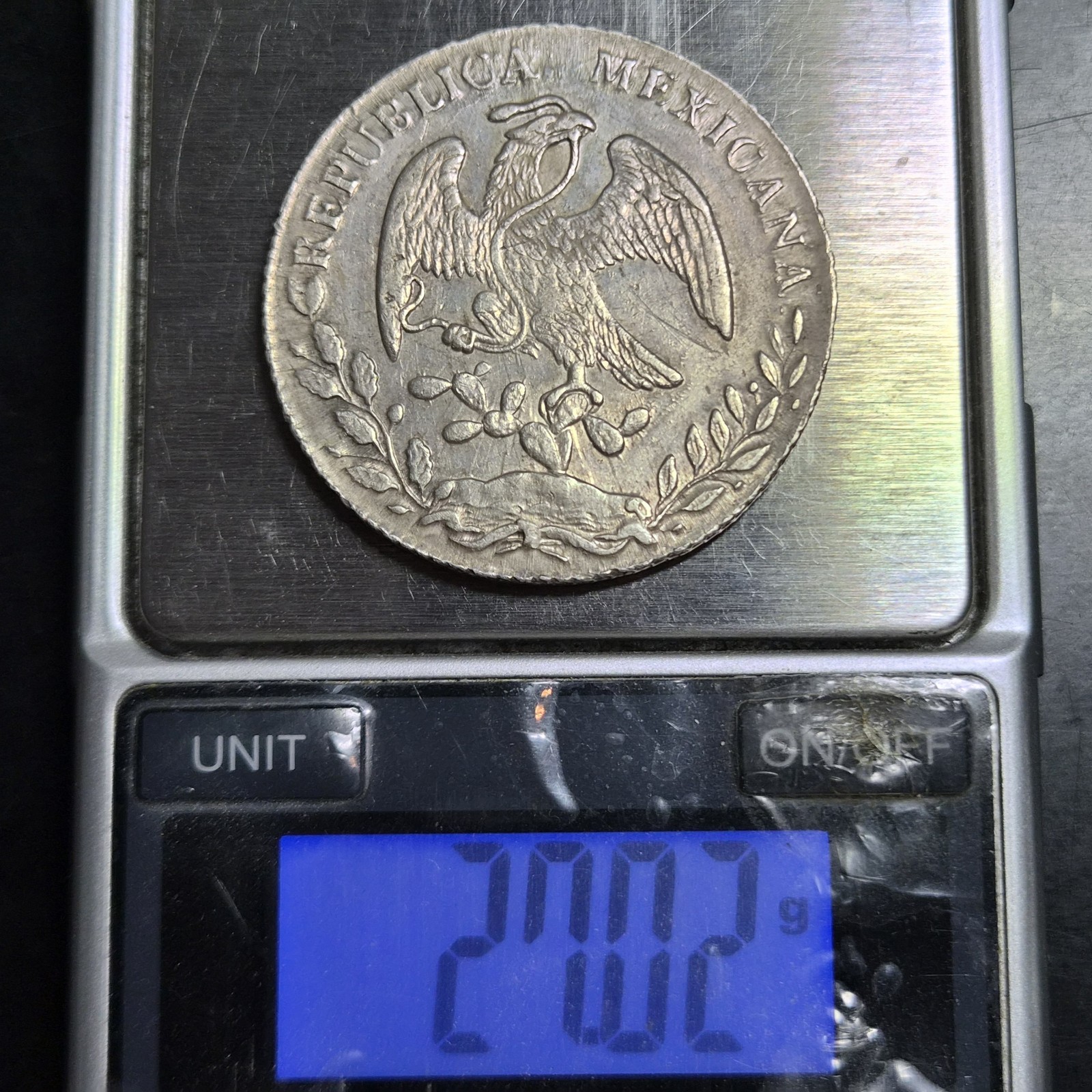 Mexico Second Republic 8 Reales 1880 Ca MM Chihuahua Mint aUNC Sharp Detail - Image 6