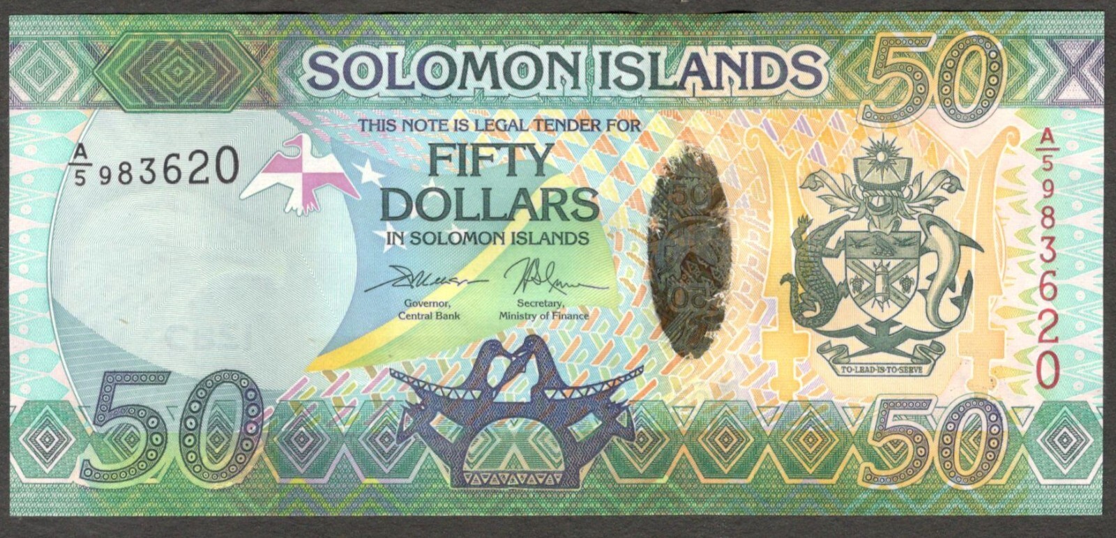 Solomon Islands 50 Dollar Hybrid P-35 2013 - 2023 UNC