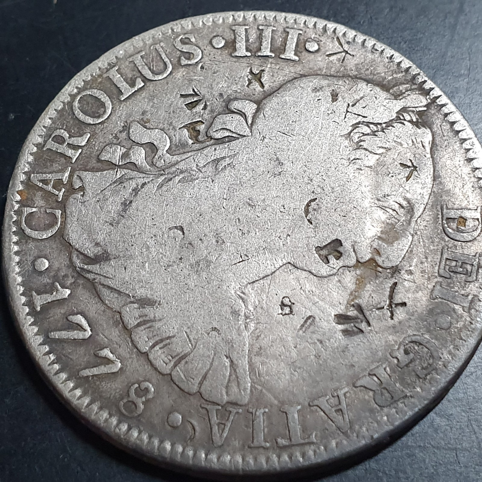 Mexico Spanish Colonial 8 Reales Carol Carolus III 1778 Mo FF Mexico City Mint - Image 3